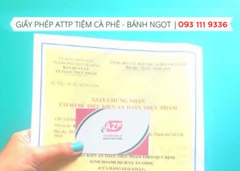 Giấy phép an toàn thực phẩm cho tiệm Cà Phê – Bánh Ngọt tại HCM