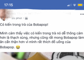 Sau ‘lùm xùm’ trà sữa có thạch sùng, lại thêm người dùng ‘tố’ trà sữa Bobapop có kiến