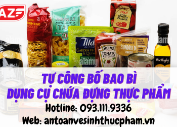 Hướng dẫn tự công bố bao bì , dụng cụ chứa đựng thực phẩm