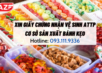 Giấy chứng nhận vệ sinh ATTP cơ sở sản xuất bánh kẹo