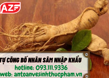Tự công bố nhân sâm nhập khẩu