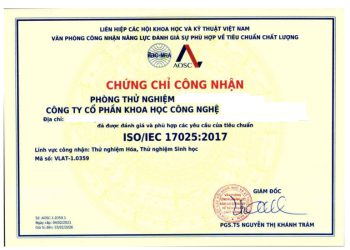 Chứng nhận VILAS của các phòng thí nghiệm