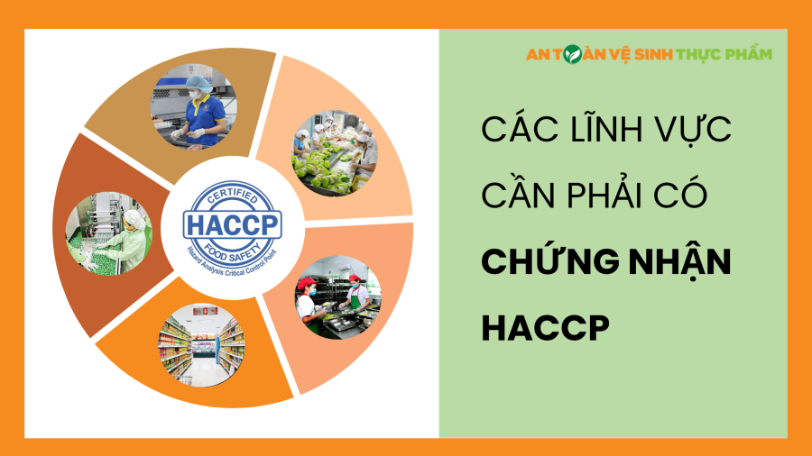 Các lĩnh vực cần phải có chứng nhận HACCP