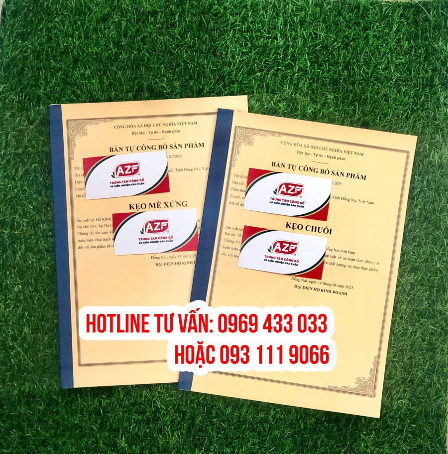 Hồ sơ công bố sản phẩm bánh kẹo tại antoanvesinhthucpham.vn