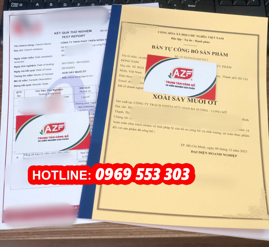 Hồ sơ khi công bố tại antoanvesinhthucpham.vn