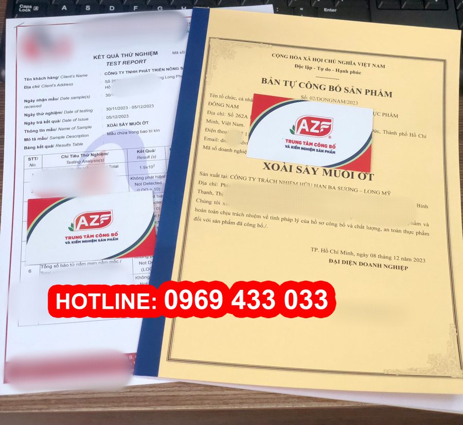 Hồ sơ công bố sản phẩm mà antoanvesinhthucpham.vn đã hoàn thành cho khách hàng