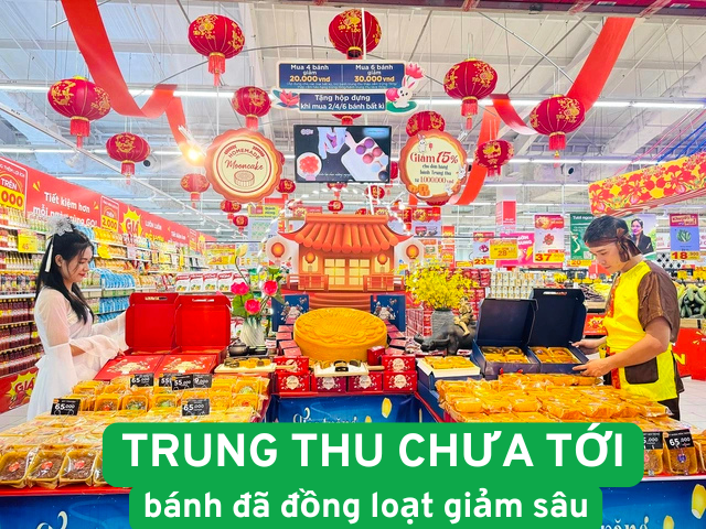 Trung thu chưa tới, nhưng bánh đã đồng loạt giảm sâu