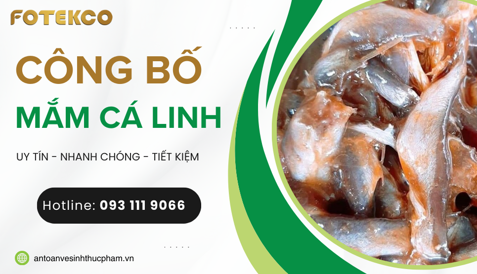 Thủ tục công bố chất lượng mắm cá linh 2026