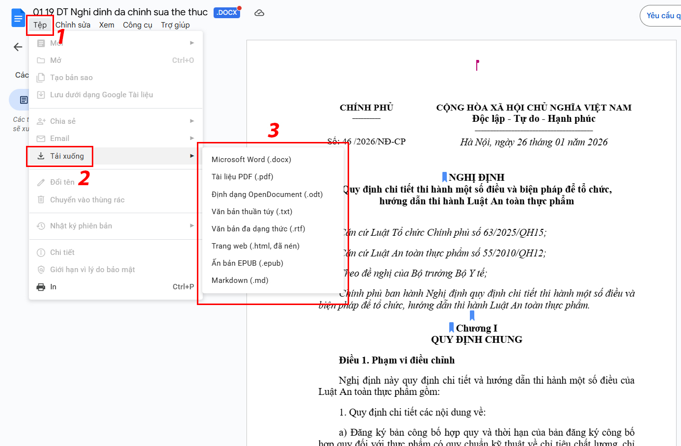 Hướng dẫn tải xuống file Nghị định 46/2026/NĐ-CP