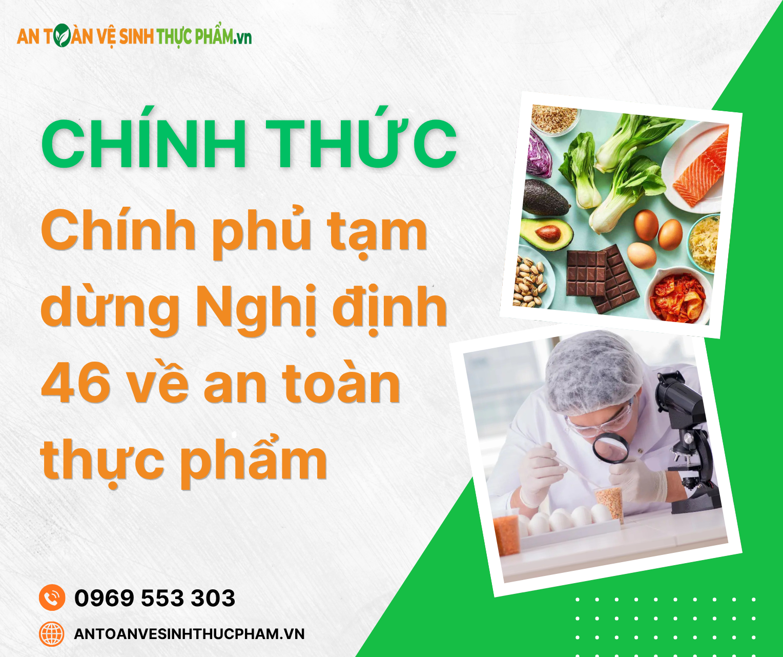 CHÍNH THỨC: Chính phủ tạm dừng Nghị định 46 về an toàn thực phẩm