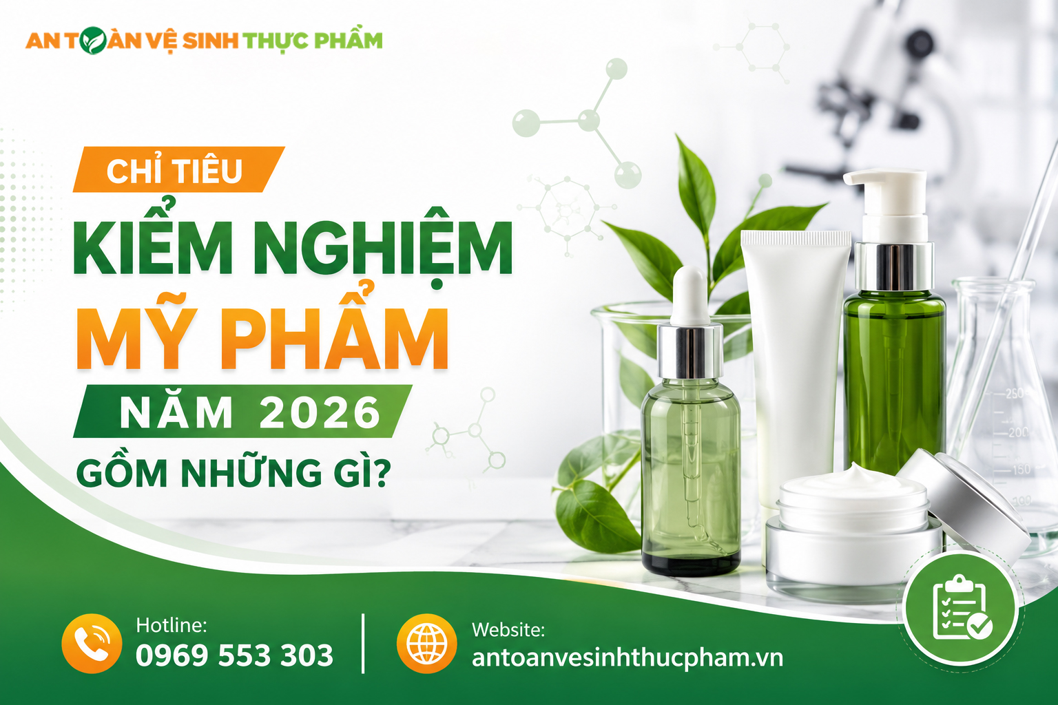 Chỉ tiêu kiểm nghiệm mỹ phẩm năm 2026 gồm những gì?