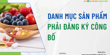 Danh mục sản phẩm phải đăng ký công bố mới nhất