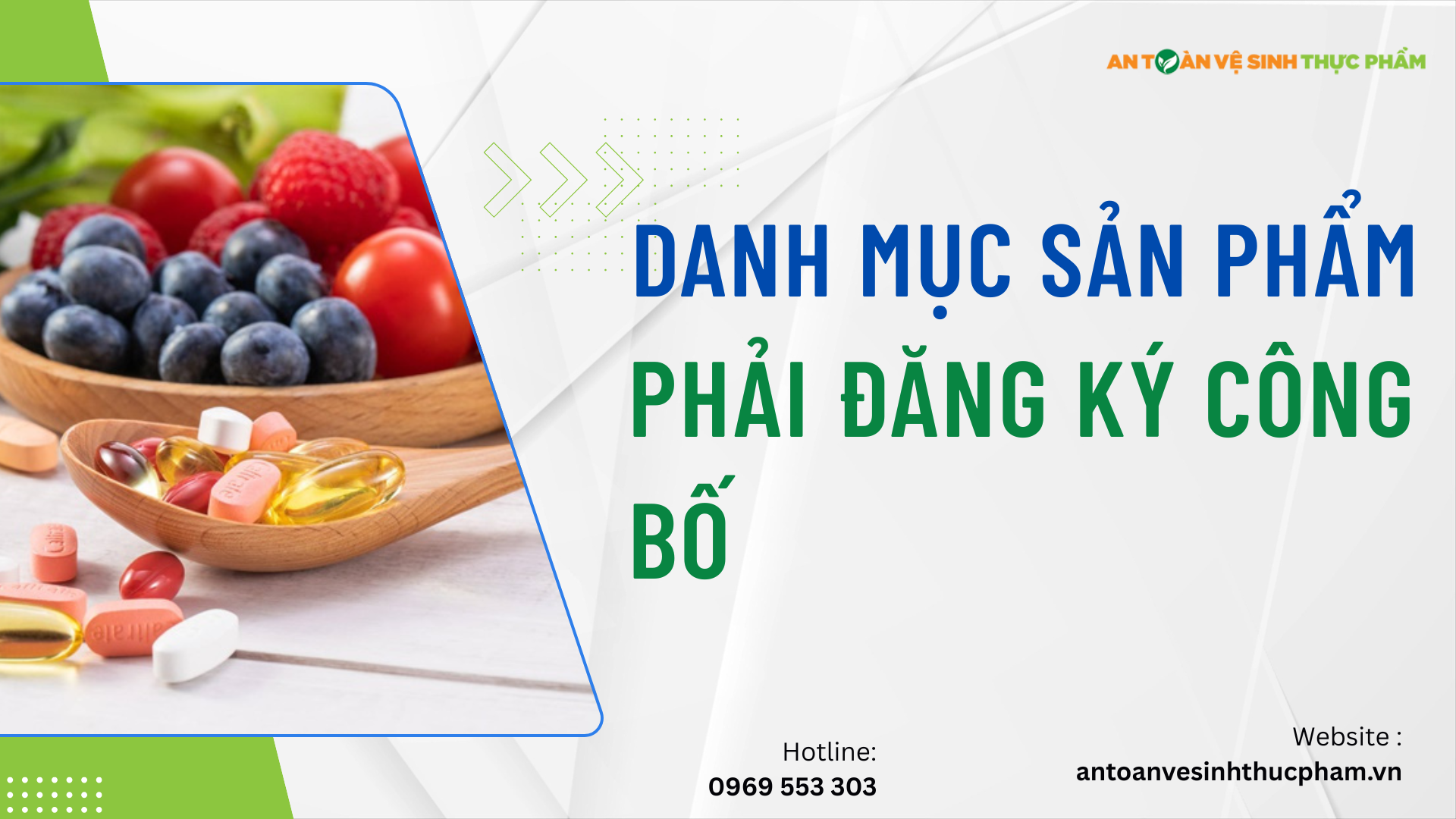 Danh mục sản phẩm phải đăng ký công bố mới nhất