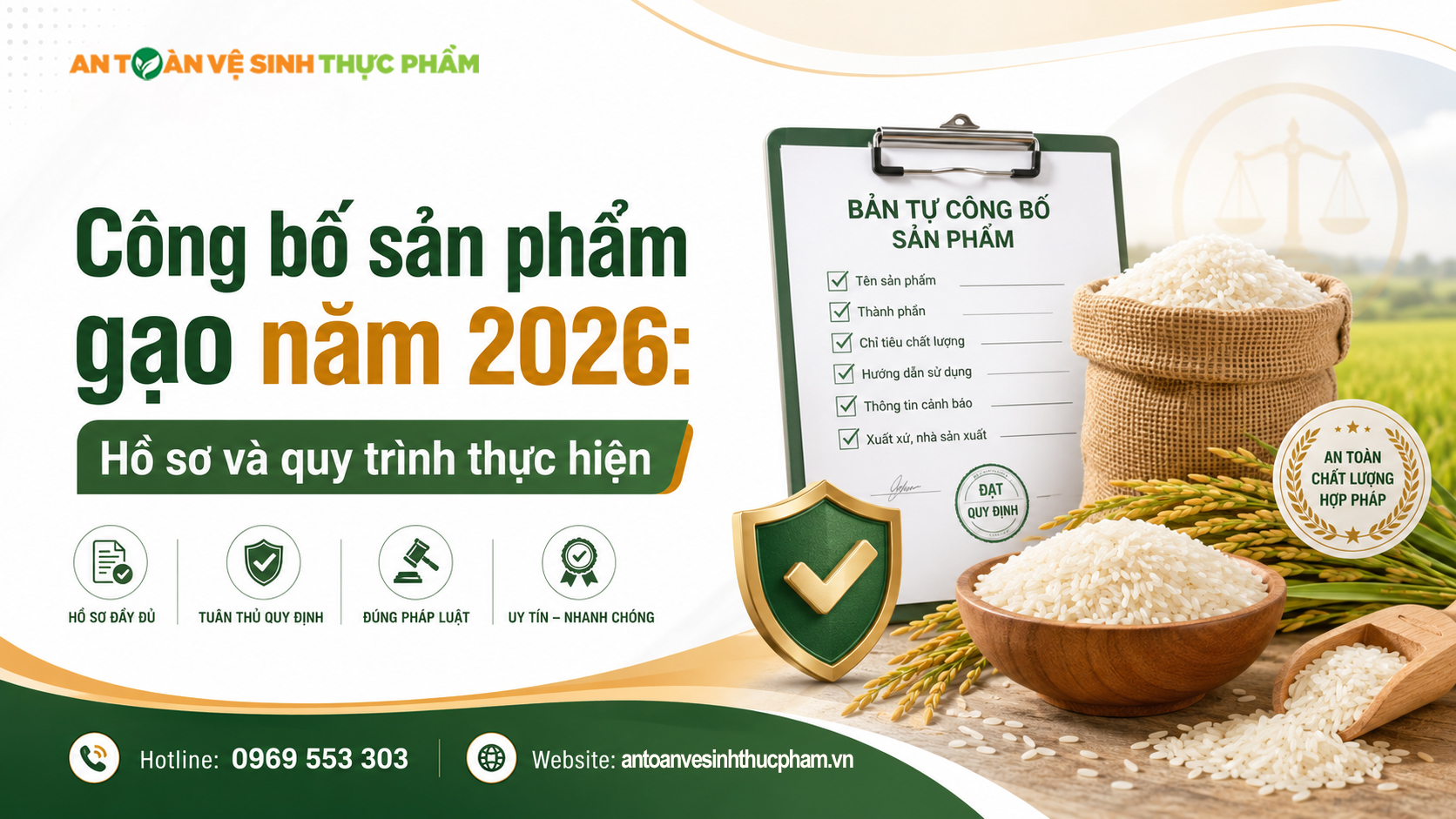 Công bố sản phẩm gạo năm 2026: Hồ sơ và quy trình thực hiện
