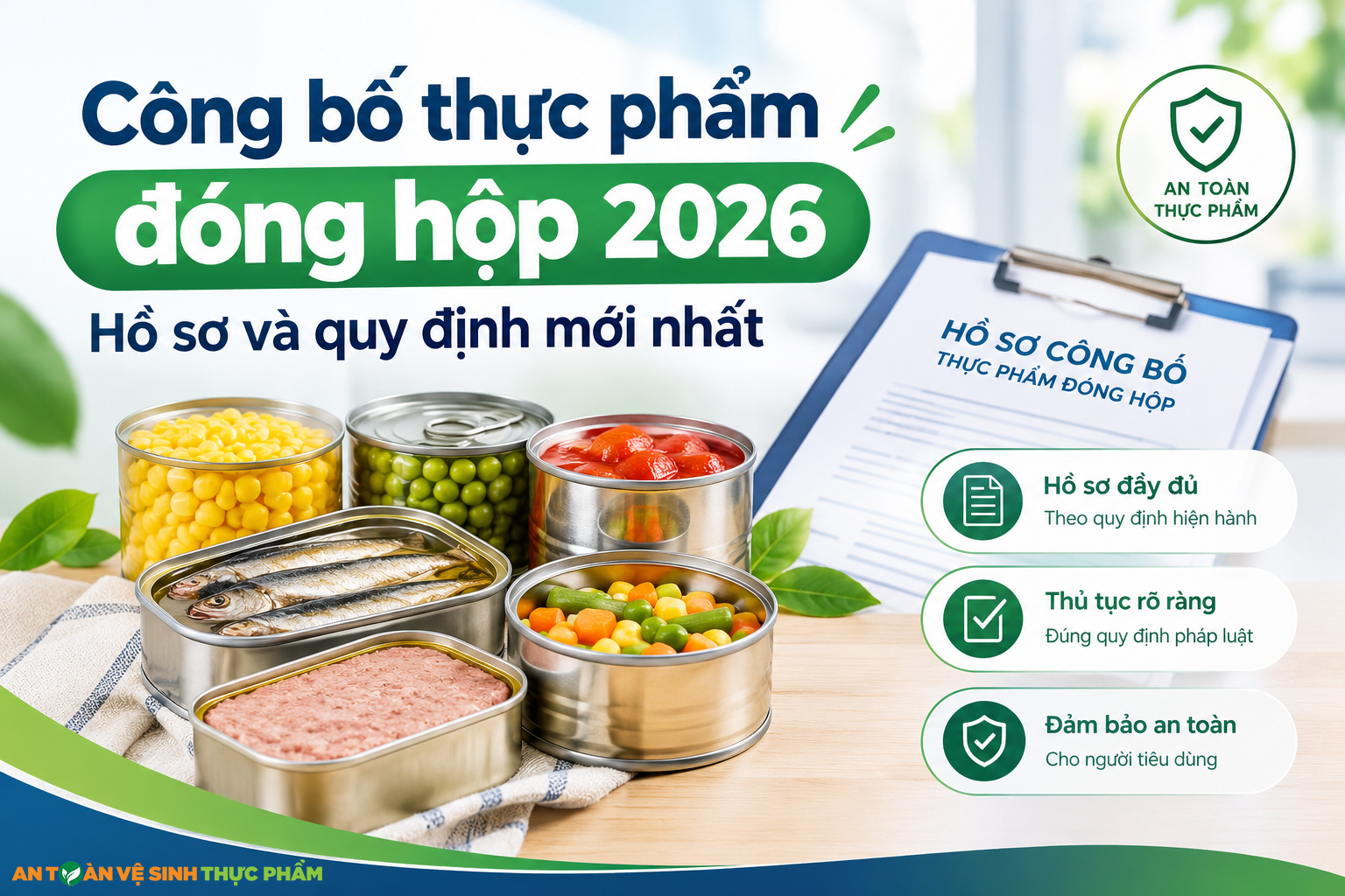 Công bố thực phẩm đóng hộp 2026 | Hồ sơ và quy định mới nhất