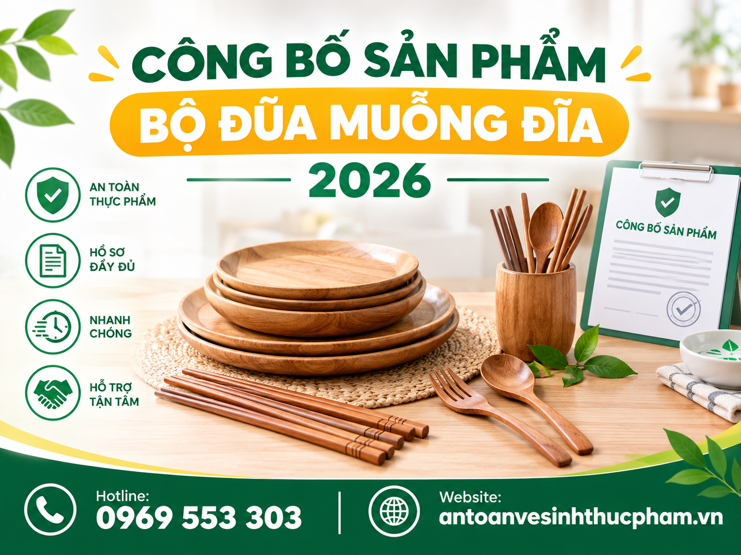 Công bố sản phẩm bộ đũa muỗng đĩa 2026 | Hồ sơ và quy trình mới nhất